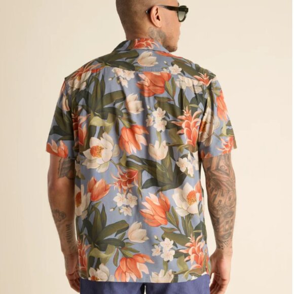 Chubbies Men's Georgia's On My Mind Floral Hawaiian Button Down Size Medium - Picture 2 of 7